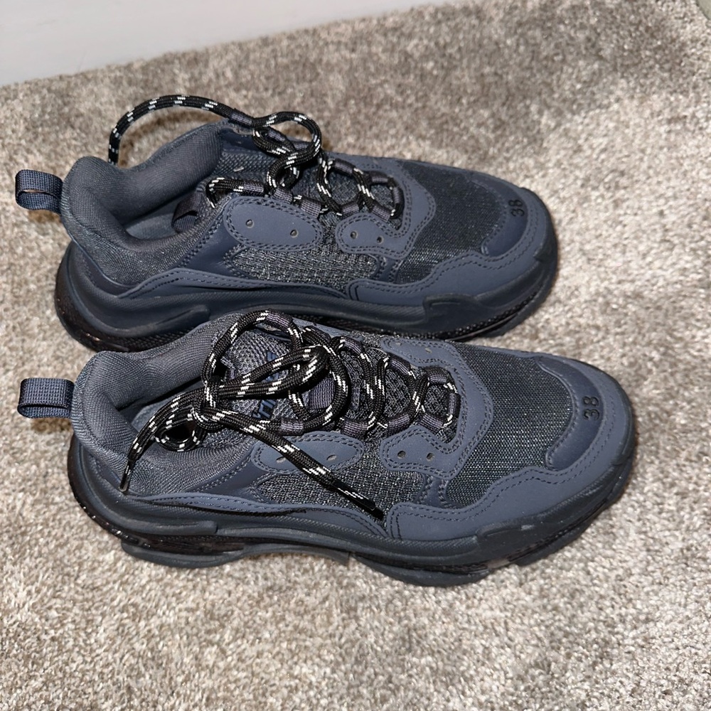 Balenciaga Triple Stacks Navy Blue Size 38